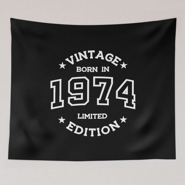 Item preview, Born in 1974 - Retro Style Print White designed and sold by Viktor Milana.