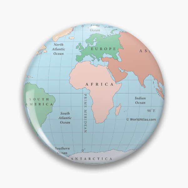 Item preview, World Map with Continents and Oceans designed and sold by WorldAtlas.com.