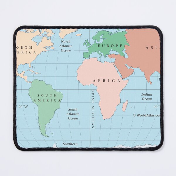 Item preview, World Map with Continents and Oceans designed and sold by WorldAtlas.com.