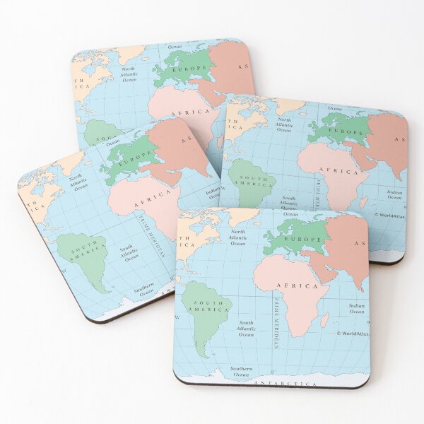Item preview, World Map with Continents and Oceans designed and sold by WorldAtlas.com.