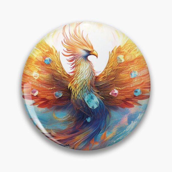 Item preview, Phoenix Rising Over the Sea at Sunset – Vibrant Fire and Water Fantasy Art designed and sold by MDKey DESIGN.