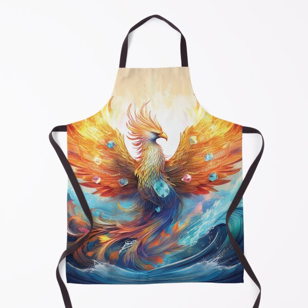 Item preview, Phoenix Rising Over the Sea at Sunset – Vibrant Fire and Water Fantasy Art designed and sold by MDKey DESIGN.