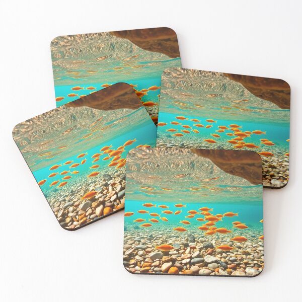 Item preview, School of Orange Fish Underwater Ocean Art designed and sold by Wild Bloom Paws.