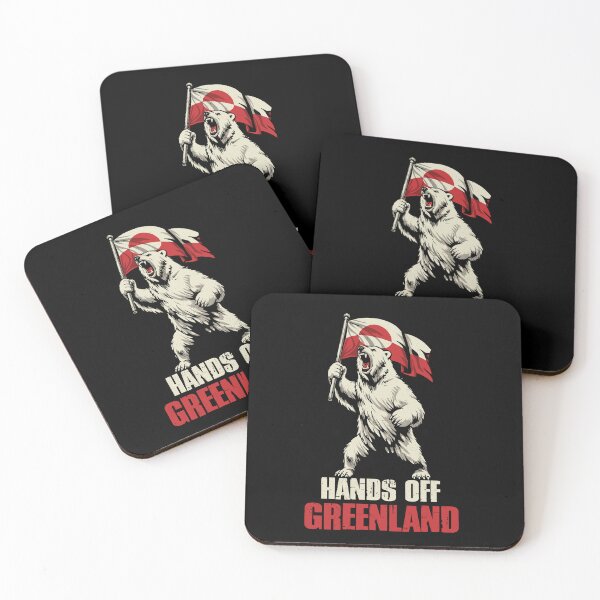 Item preview, Hands Off Greenland – Polar Bear Flag Protest Graphic  designed and sold by Evaevonechi.