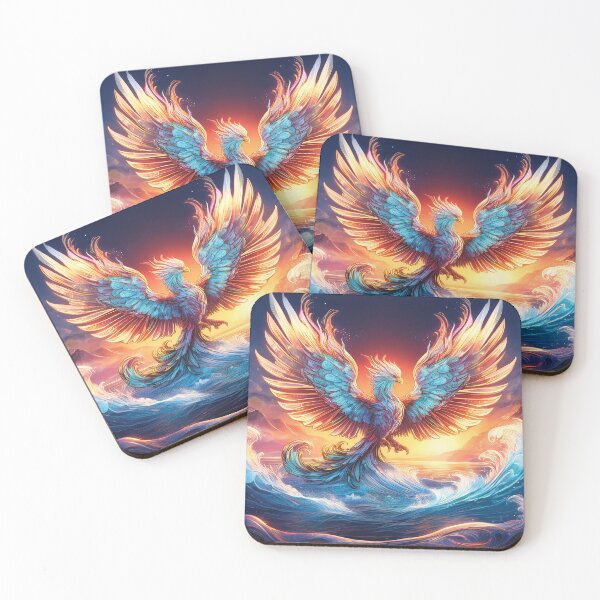 Item preview, Crystal Phoenix Rising from the Ocean designed and sold by MDKey DESIGN.