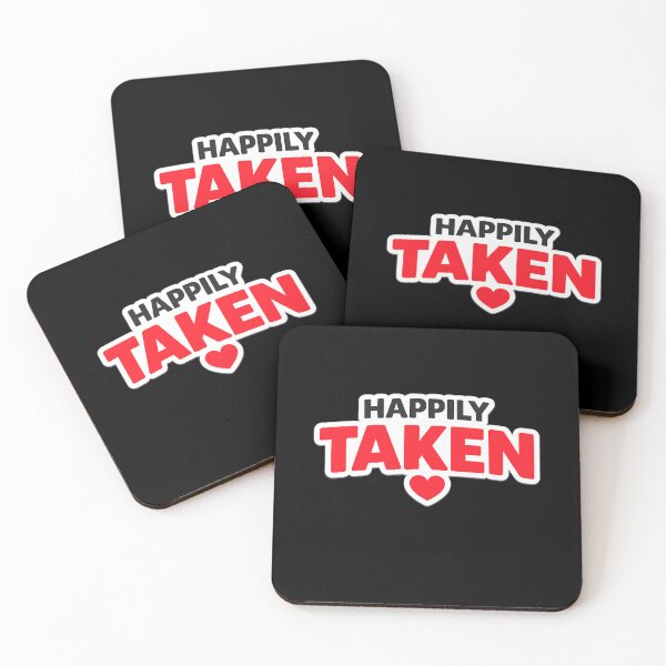 Item preview, Happily Taken Cute Valentine Typography Sticker for Couples designed and sold by Lumiart1408.