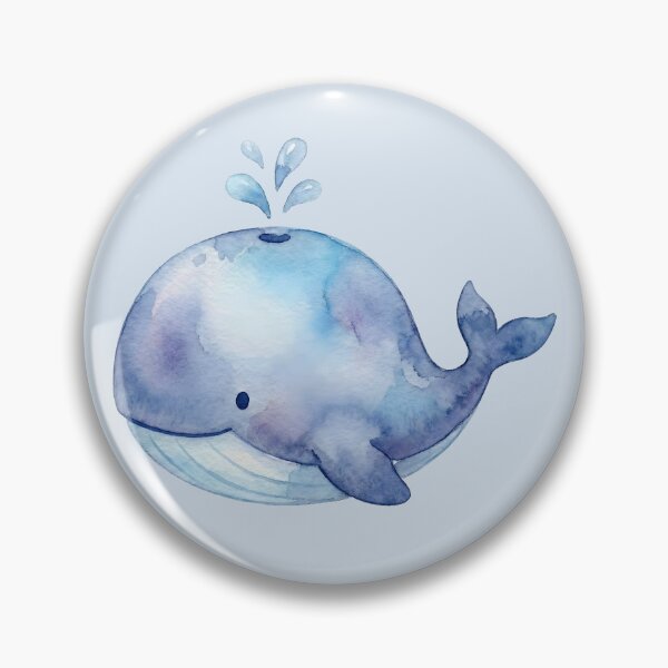 Item preview, Cute Watercolor Blue Whale designed and sold by Imaginationbeyond.