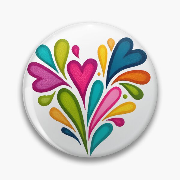 Item preview, Colorful Abstract Heart Burst Saint Valentine's Day - Vibrant Paint Splash Love Explosion Art Print designed and sold by DesignArtist.ia.