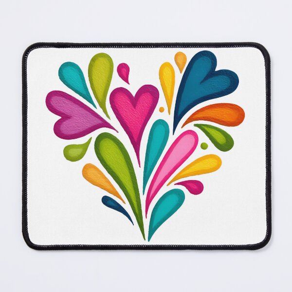 Item preview, Colorful Abstract Heart Burst Saint Valentine's Day - Vibrant Paint Splash Love Explosion Art Print designed and sold by DesignArtist.ia.
