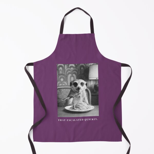 Item preview, Meerkat Spaghetti Chaos – That Escalated Quickly Meme Art designed and sold by Pawethic Prints Studio.