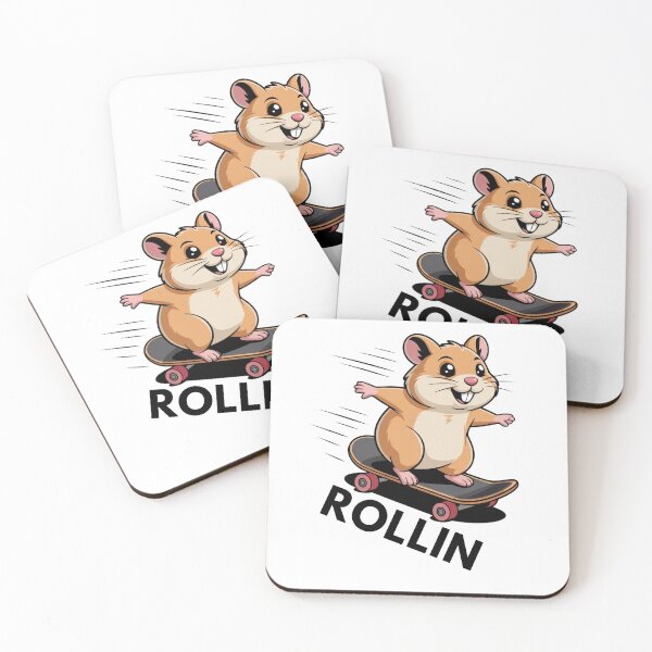 Item preview, Full Speed Hamster Skateboard Funny Cartoon Design designed and sold by JustFunnyStuff.