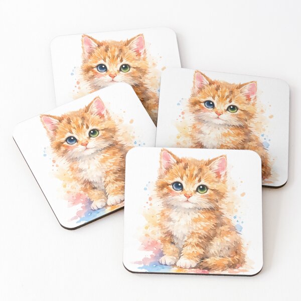 Item preview, Gatito peludo en acuarela designed and sold by Luana Arts.