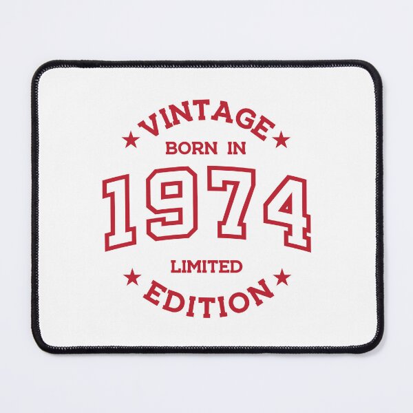 Item preview, Born in 1974 - Retro Style Print Red designed and sold by Viktor Milana.