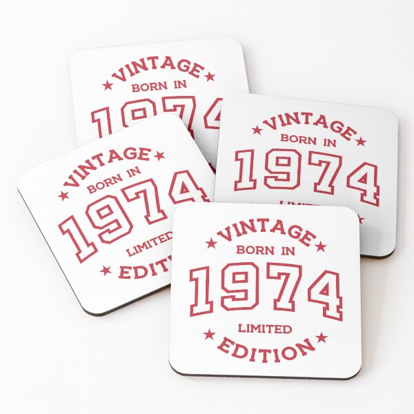 Item preview, Born in 1974 - Retro Style Print Red designed and sold by Viktor Milana.