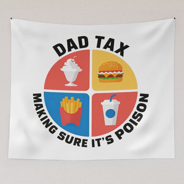 Item preview, Dad Tax Making Sure Its Not Poison Icons Burger Fries Drink designed and sold by Star3NowForMe.