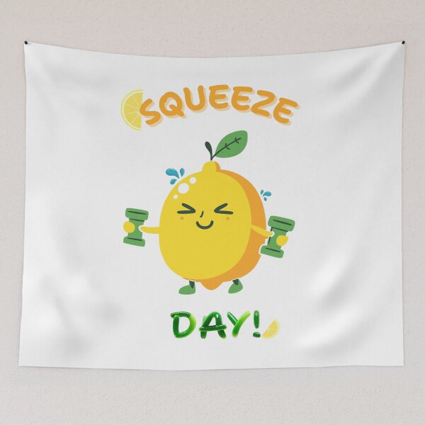 Item preview, Squeeze the Day Funny Lemon Workout T-Shirt | Cute Fitness Gym Tee designed and sold by ArtiFize Store.