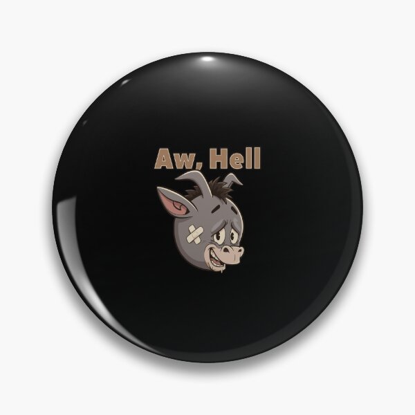 Item preview, Aw, Hell – Funny Donkey Face Cartoon  designed and sold by  MOHAMED.