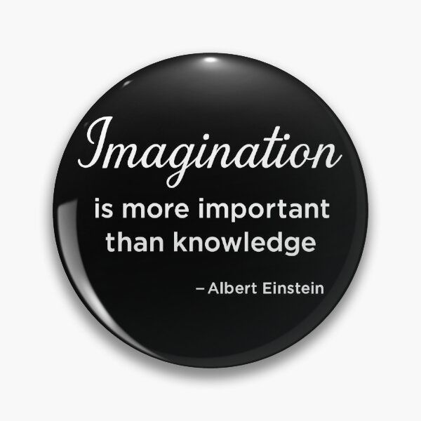 Item preview, Imagination Over Knowledge – Albert Einstein Quote Minimalist Design (White Font) designed and sold by TshirtsLabs.