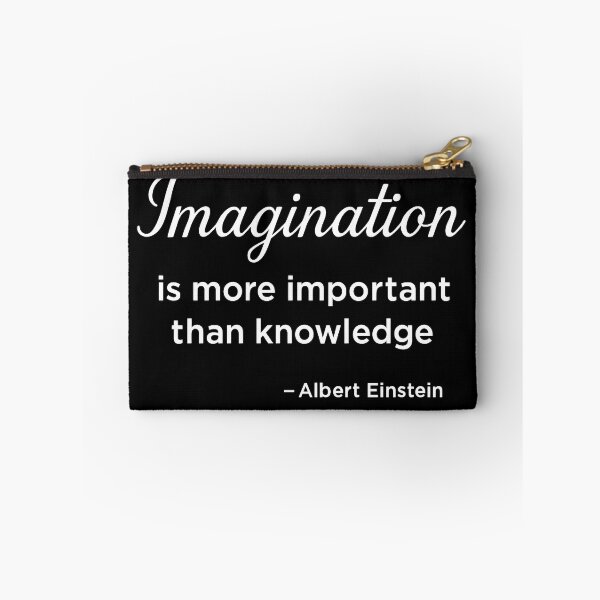 Item preview, Imagination Over Knowledge – Albert Einstein Quote Minimalist Design (White Font) designed and sold by TshirtsLabs.
