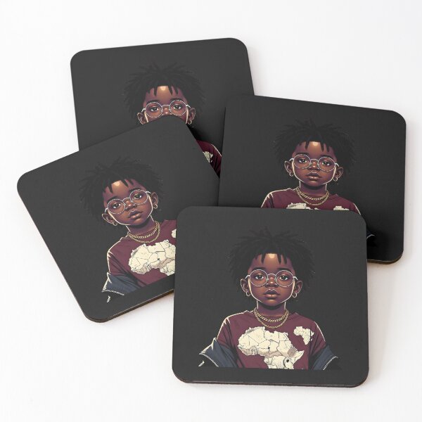 Item preview, Little Black Boy With Africa Map Cool Kid Black history  designed and sold by GrumpySableye.