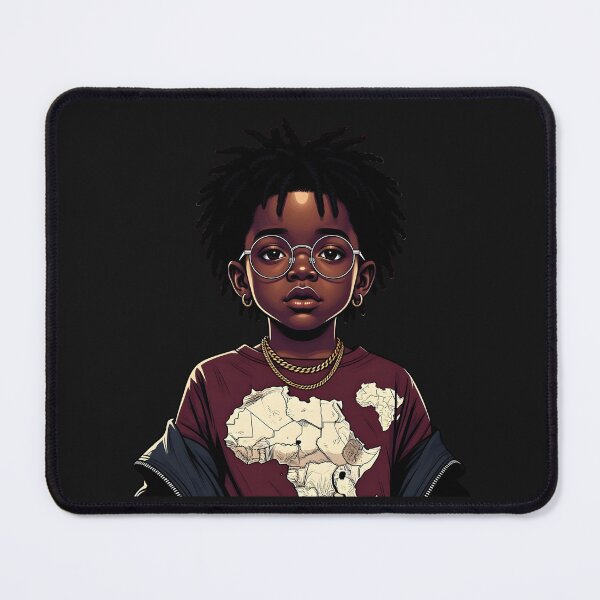 Item preview, Little Black Boy With Africa Map Cool Kid Black history designed and sold by GrumpySableye.