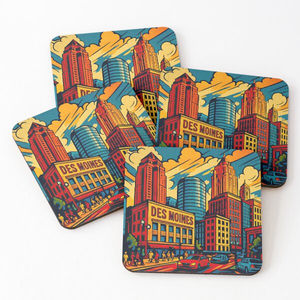 Item preview, Des Moines, city | Comics stylCartoone -  designed and sold by ComicsFactory.