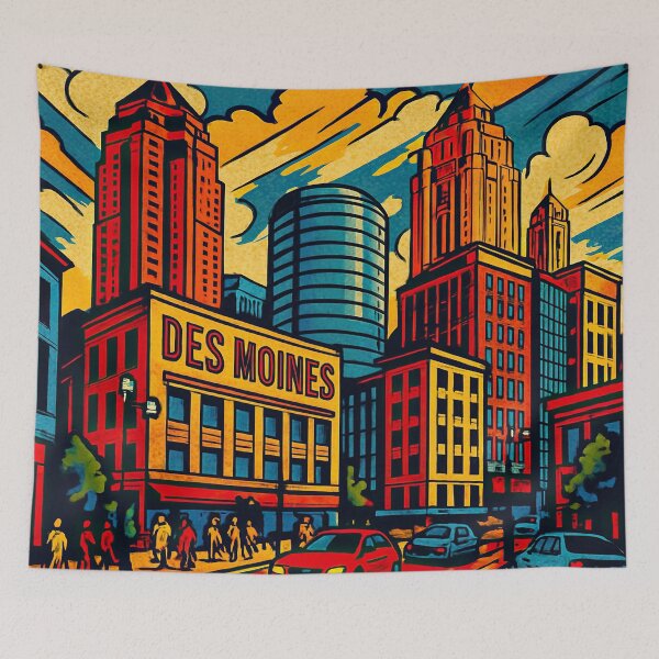 Item preview, Des Moines, city | Comics stylCartoone -  designed and sold by ComicsFactory.