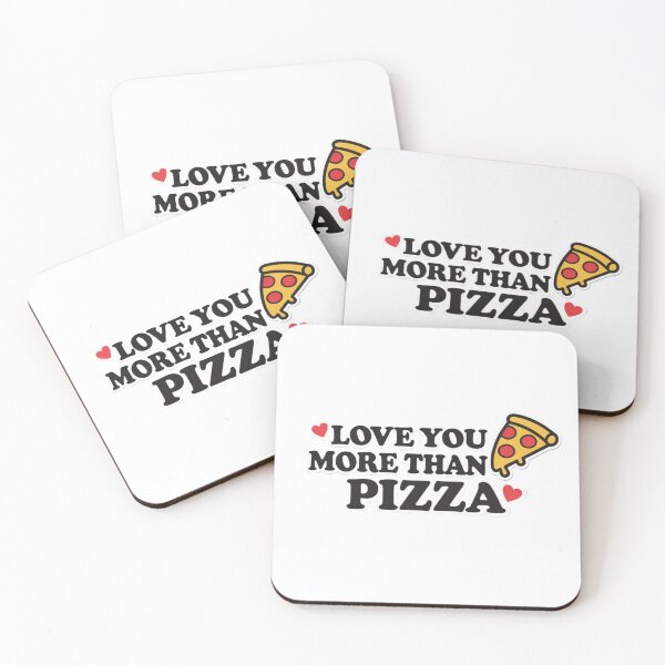 Item preview, Love You More Than Pizza Funny Valentine Quote with Pizza Slice designed and sold by Lumiart1408.