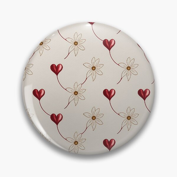 Item preview, Valentine Daisy Pattern Throw Pillow & Blanket – Minimal Floral Heart Design designed and sold by ZyxDes.