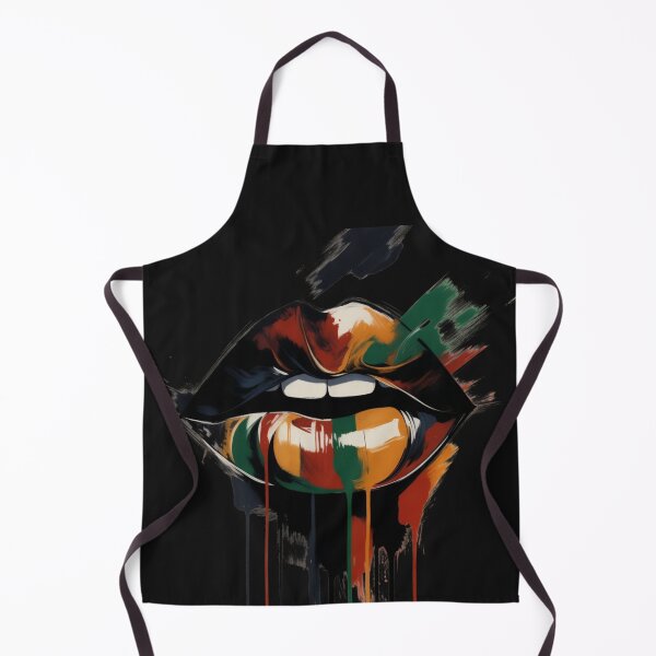 Item preview, Abstract Lips Colorful Paint Splatter Black history Art designed and sold by GrumpySableye.