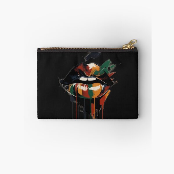 Item preview, Abstract Lips Colorful Paint Splatter Black history Art designed and sold by GrumpySableye.