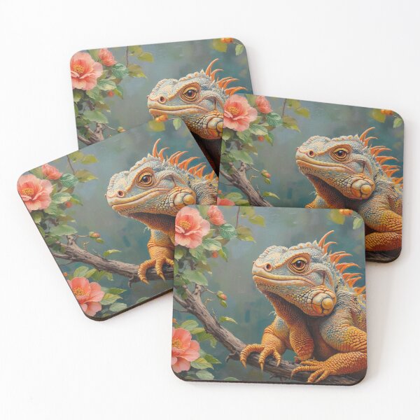 Item preview, Charming Iguana Floral designed and sold by Mary Spencer.
