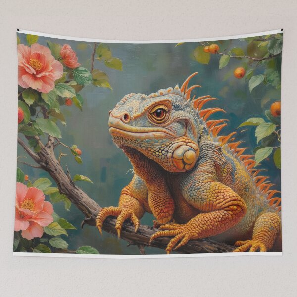Item preview, Charming Iguana Floral designed and sold by Mary Spencer.