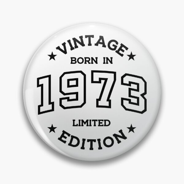 Item preview, Born in 1973 - Retro Style Print Black designed and sold by Viktor Milana.