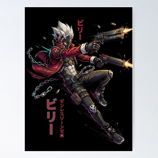 Item preview, Camiseta con diseño de ZZZ Billy Kid | Sudadera con capucha de Cyborg Gunslinger Cunning Hares | Pegatina de héroe de videojuegos de ataque físico designed and sold by Senpaiwaves.