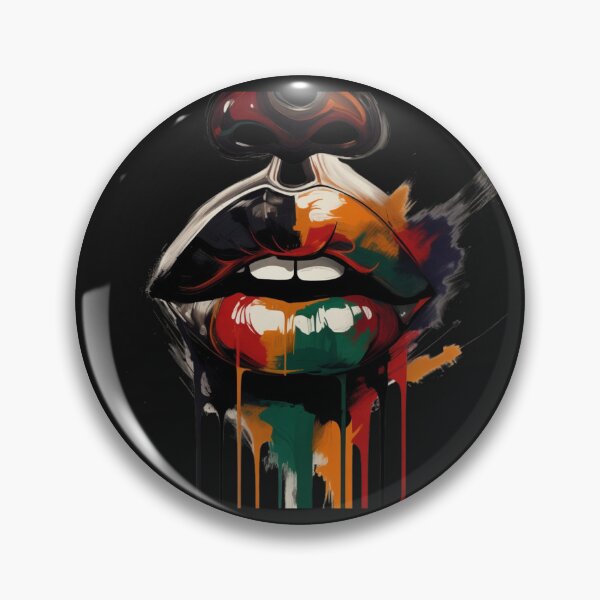 Item preview, Black history Abstract Lips Colorful Paint Drip designed and sold by GrumpySableye.