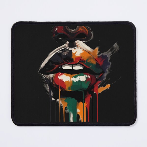 Item preview, Black history Abstract Lips Colorful Paint Drip designed and sold by GrumpySableye.