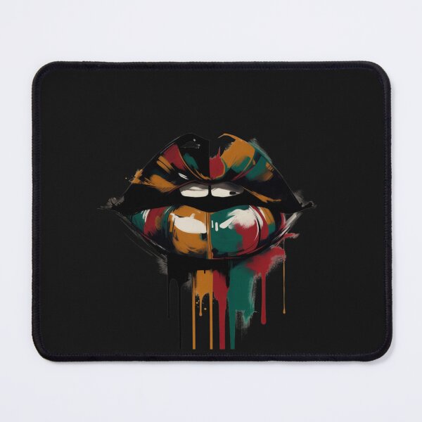 Item preview, Black history Abstract Lips Colorful Paint Splatter Art designed and sold by GrumpySableye.