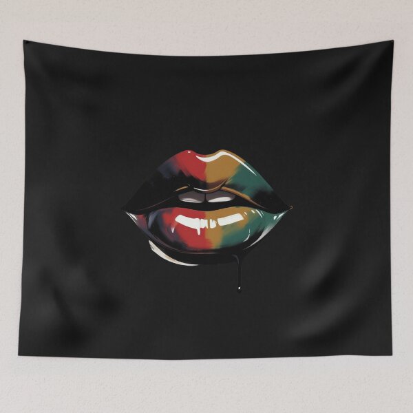 Item preview, Black history Abstract Drip Lips Black Pride Pan African  designed and sold by GrumpySableye.