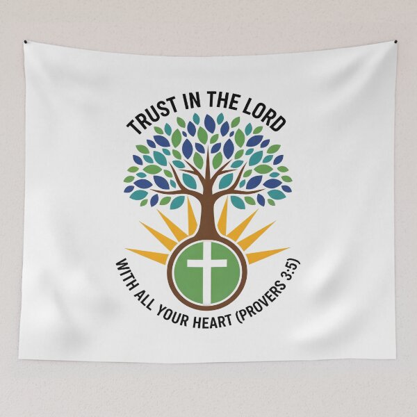 Item preview, Trust in the Lord Tree Christian Verse Proverbs 3 5. designed and sold by loveandlightrb.