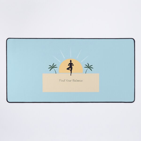 Item preview, Find Your Balance Yoga Tree Pose Sunset Beach Tropical Zen Art designed and sold by SplashTastic.