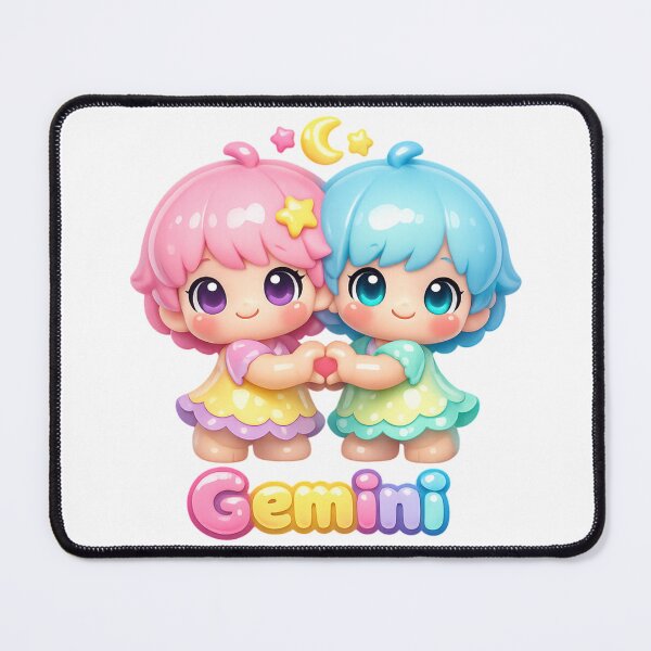Artikelvorschau, Niedliche Fantasy-Zwillinge (Gemini-Sternzeichen) entworfen und verkauft von Zippy Creation.