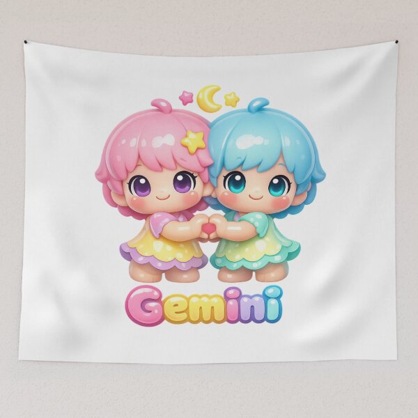 Item preview, Cute Fantasy Gemini Zodiac Twins designed and sold by Zippy Creation.