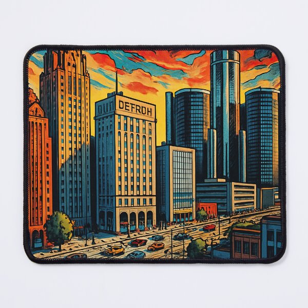 Item preview, Detroit, city | Comics stylCartoone - designed and sold by ComicsFactory.