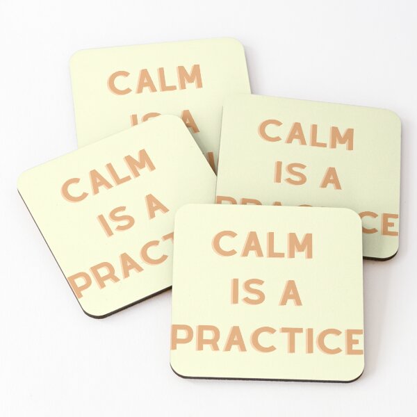 Item preview, Calm Is a Practice Quote – Minimal Anxiety Relief Typography Design designed and sold by designbymahi.