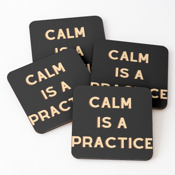 Item preview, Calm Is a Practice Quote – Minimal Anxiety Relief Typography Design designed and sold by designbymahi.