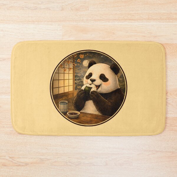 Item preview, Moonlit Onigiri Panda Feast – Cozy Japanese Art designed and sold by CogoPrints.