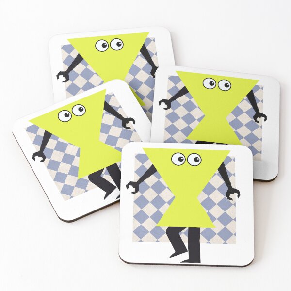 Item preview, "Quirky Geometric Character Art – Fun Triangle Robot Illustration" designed and sold by MaryvonLogg.