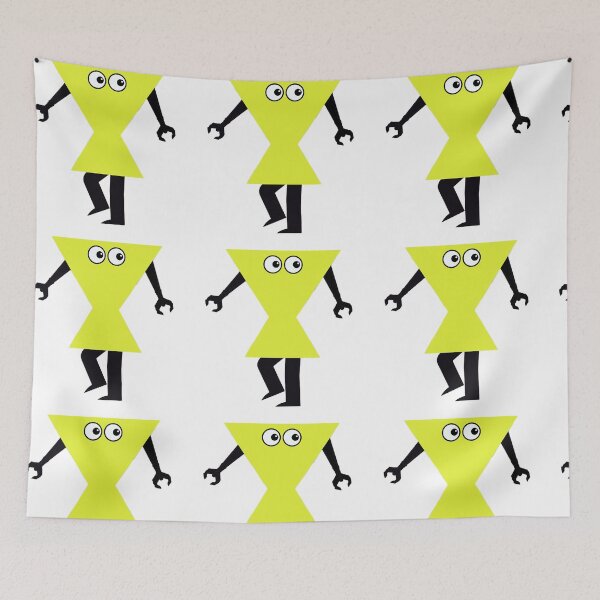 Item preview, "Quirky Geometric Character Art – Fun Triangle Robot Illustration" designed and sold by MaryvonLogg.