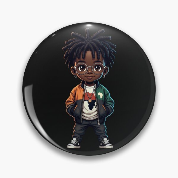 Item preview, Cute African Boy With Glasses Black Pride  designed and sold by GrumpySableye.
